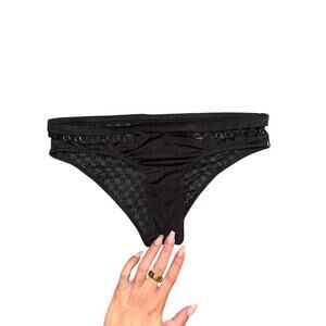 Victoria's Secret Women's Swimwear Black Bikini Bottom Size Small